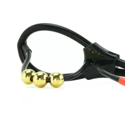 Электросбруя для головки пениса Pearly Pete с тремя шариками-электродами – черный