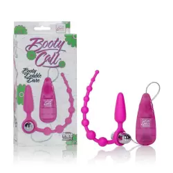 Анальная пробка-цепочка с вибрацией Booty Double Dare – розовый
