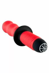 Волнистый анальный вибратор с двойным мотором TOYFA Black&Red – красный