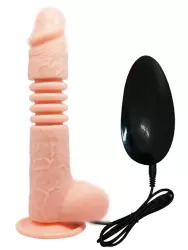 Реалистичный фаллоимитатор Baile, 22 см, с вращением, с поступательными движениями, с проводным пультом, телесный