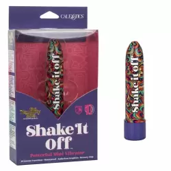 Компактный вибратор Naughty Bits Shake It Off, 10,75 см, силикон, разноцветный