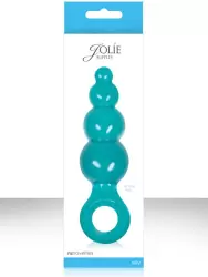 Анальная пробка с кольцом Jolie Ripples Large – голубая