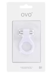 Эрекционное кольцо Ovo  B1 с вибрацией – белый