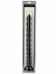 Анальная змея Stacked Anal Snake, на присоске, 40 см, ПВХ, черная