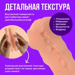 Реалистичный мастурбатор-вагина Real Woman Мулатка