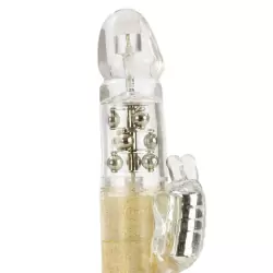 Вибромассажер Impulse Butterfly со стимулятором клитора бабочкой – золотистый