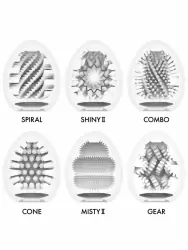 Набор компактных мастурбаторов Tenga Egg Variety Pack V, 6,1 см, ТПЭ, белый