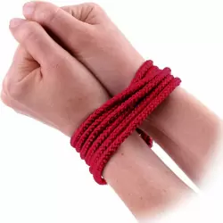Хлопковая веревка для связывания Bondage Rope – красный, 3 м