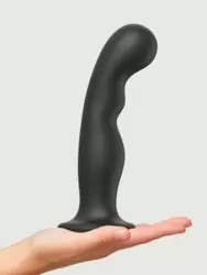 Изогнутый фаллоимитатор Strap-On-Me Dildo Plug P&G, 20 см, силикон, черный