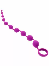 Элегантная анальная цепочка Evolved Beaded Adventure, 10 бусин, 30 см, силикон