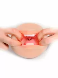 Реалистичный мастурбатор Pipedream Fuck Me Silly To Go, Deep Throat Cocksucker, ротик, 16,3 см, телесный