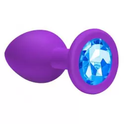 Анальная пробка Emotions Cutie Large Purple light blue crystall 4013-05Lola