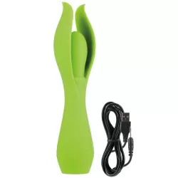 Вибромассажер с лепестками Lust by Jopen L5 – зеленый