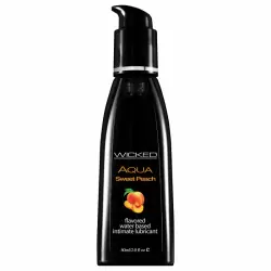 Съедобный лубрикант со вкусом спелого персика Wicked Aqua Sweet Peach - 60 мл