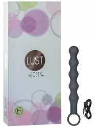 Гибкая анальная вибро-цепочка Lust by Jopen L4.5 – серая 