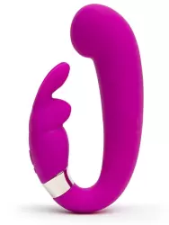 Компактный вибратор-кролик Happy Rabbit, 12 см, силикон, фиолетовый