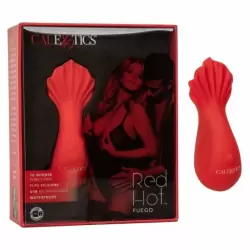 Необычный вибратор RED HOT FUEGO, 10,25 см, силикон, красный