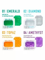 Набор нереалистичных мастурбаторов Tenga Uni Variety Pack, 4 шт., 5,8 см, ТПЭ