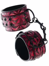 Оковы для лодыжек TOYFA Theatre с 3D эффектом – красный с черным