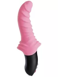 Ребристый пульсатор Stronic Drei, 24 см, 10 режимов, нежно-розовый