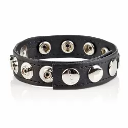 Кожаная утяжка на пенис Colt C/B Strap 8 Snap Fastener – черный