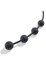 Анальная цепочка Mystim Garland Anal chain Booty L, для подключения к источнику электроимпульсов, со смещенным центром тяжести, черный