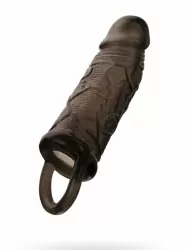 Реалистичная увеличивающая насадка TOYFA XLover с подхватом мошонки – серый