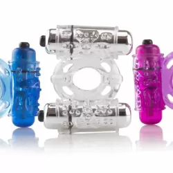 Эрекционное кольцо O Wow Double Wammy с двумя вибростимуляторами