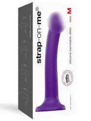 Реалистичный фаллоимитатор Strap-On-Me Dildo Dual Density Semi-Realistic, гнущийся, 18 см, фиолетовый
