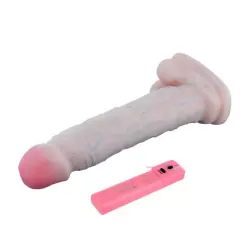 Реалистичный вибратор-гигант на подошве-присоске Super Warrior – телесный