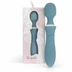 Мощный вибратор The Orchid Wand Vibrator, 5 режимов, 25,5 см, силикон, голубой