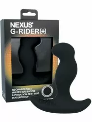 Изогнутый стимулятор простаты Nexus G-Rider+, 12,6 см, подходит для стимуляции зоны G, черный