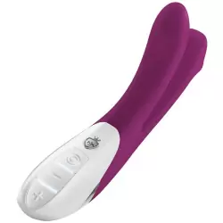 Вибромассажер Bon Aparte для двойного проникновения – виноградный 