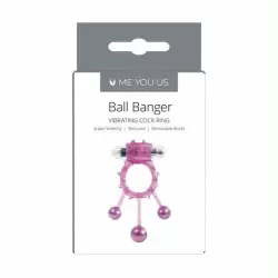 Эрекционное кольцо с вибропулей и металлическими шариками Me You Us Ball Banger Cock Ring P