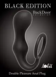 Анальный стимулятор с эрекционным кольцом Double Pleasure Anal Plug – черный 