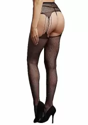 Чулки Suspender Rhinestone Pantyhose