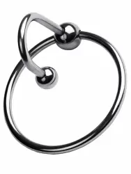 Кольцо на головку пениса TOYFA Metal с уретральным стоппером – серебристый