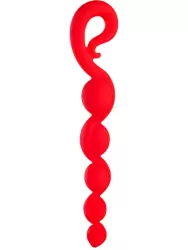 Элегантная анальная цепочка Fun Factory Bendybeads, 5 бусин, 26,3 см, красная