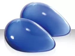 Вагинальные шарики большие из стекла Crystal Glass - Blue