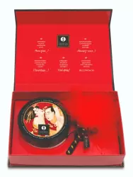 Ароматизированная массажная пудра Shunga Шампанское и клубника, без добавления сахара, 290 г