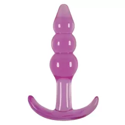 Анальная елочка Jelly Rancher T-Plug Ripple градуированная – фиолетовый