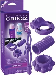 Набор эрекционных колец Party Pack – фиолетовый