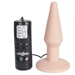 Анальная пробка Pure Butt Plug Medium c вибрацией – телесная