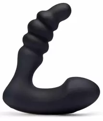 Мощный стимулятор простаты BlueLine Prodder - Sphincter Training, с пультом Д/У, 12,5 см, 4 режима, силикон