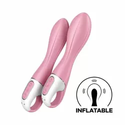Надувающийся вибратор Air Pump Vibrator 2, технология Air Pump, 12 режимов, розовый