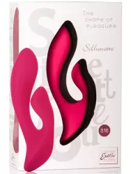 Вибромассажер со стимулятором клитора Silhouette S16 перезаряжаемый – красный