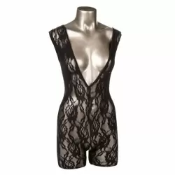 Элегантный кэтсьюит Scandal® Lace Body Suit, размер S/L, черный