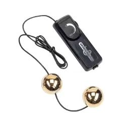Шарики вагинальные Orgasm Vibrating Balls с вибрацией – золотистый