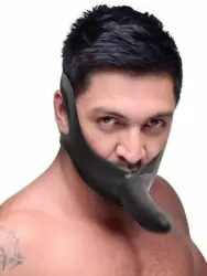 Реалистичный кляп-фалос Face Fuk, 14 см, силикон, черный