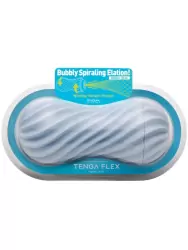 Нереалистичный мастурбатор Tenga Flex Bubbly Blue, 20 см, ТПЭ, голубой